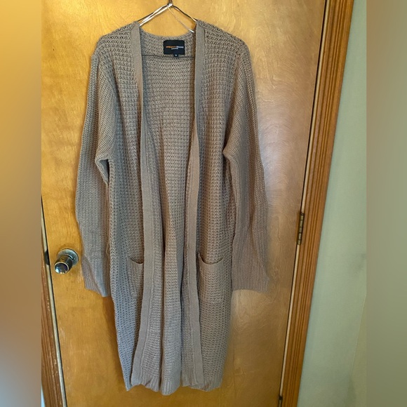 Ambiance Cozy Knit Cardigan in Beige - Picture 1 of 2